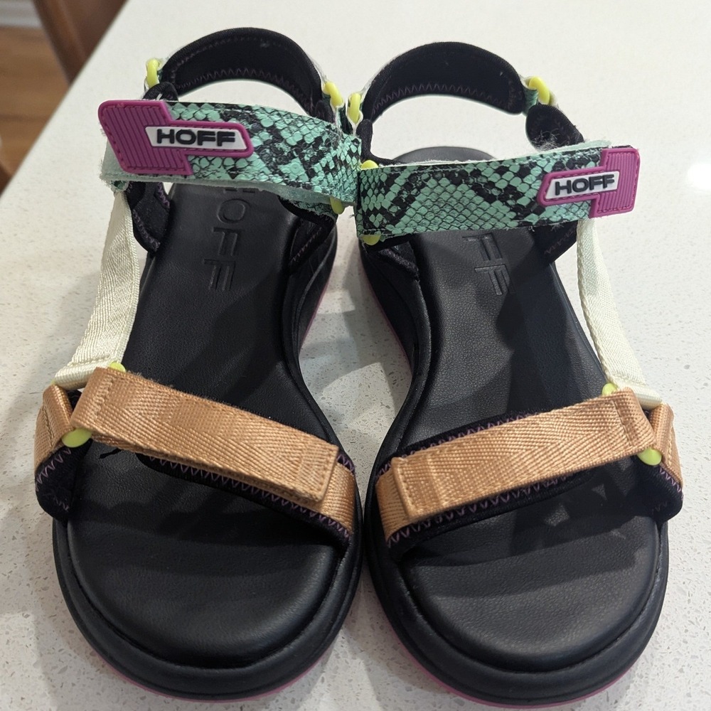 HOFF Island Sandals Snakeskin Strappy Sporty 9 Hiking Gorpcore Comfort Festival